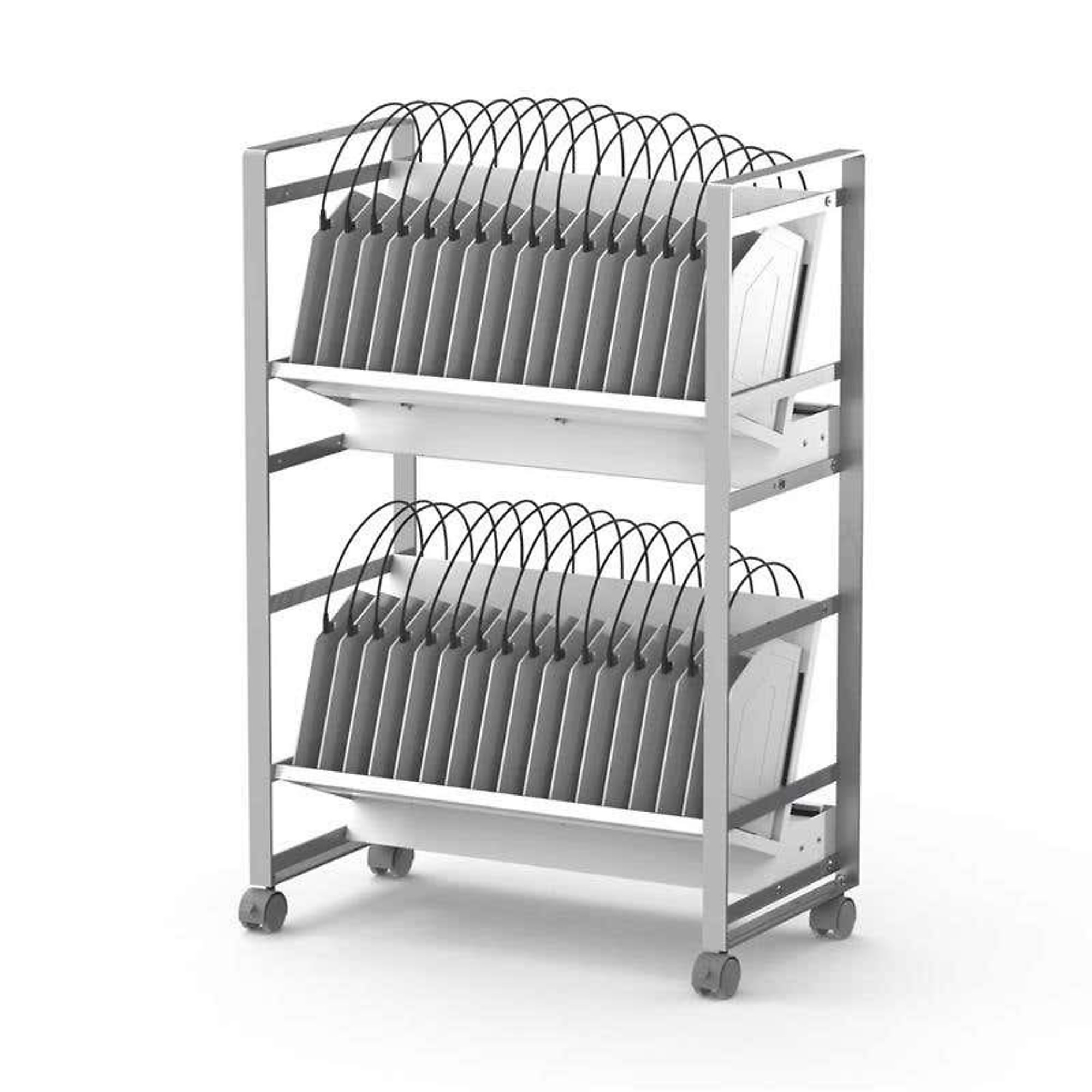 Luxor USB-C Open Charging Cart — 32 Device, 45W Charging Per Port, Model# CHMC006